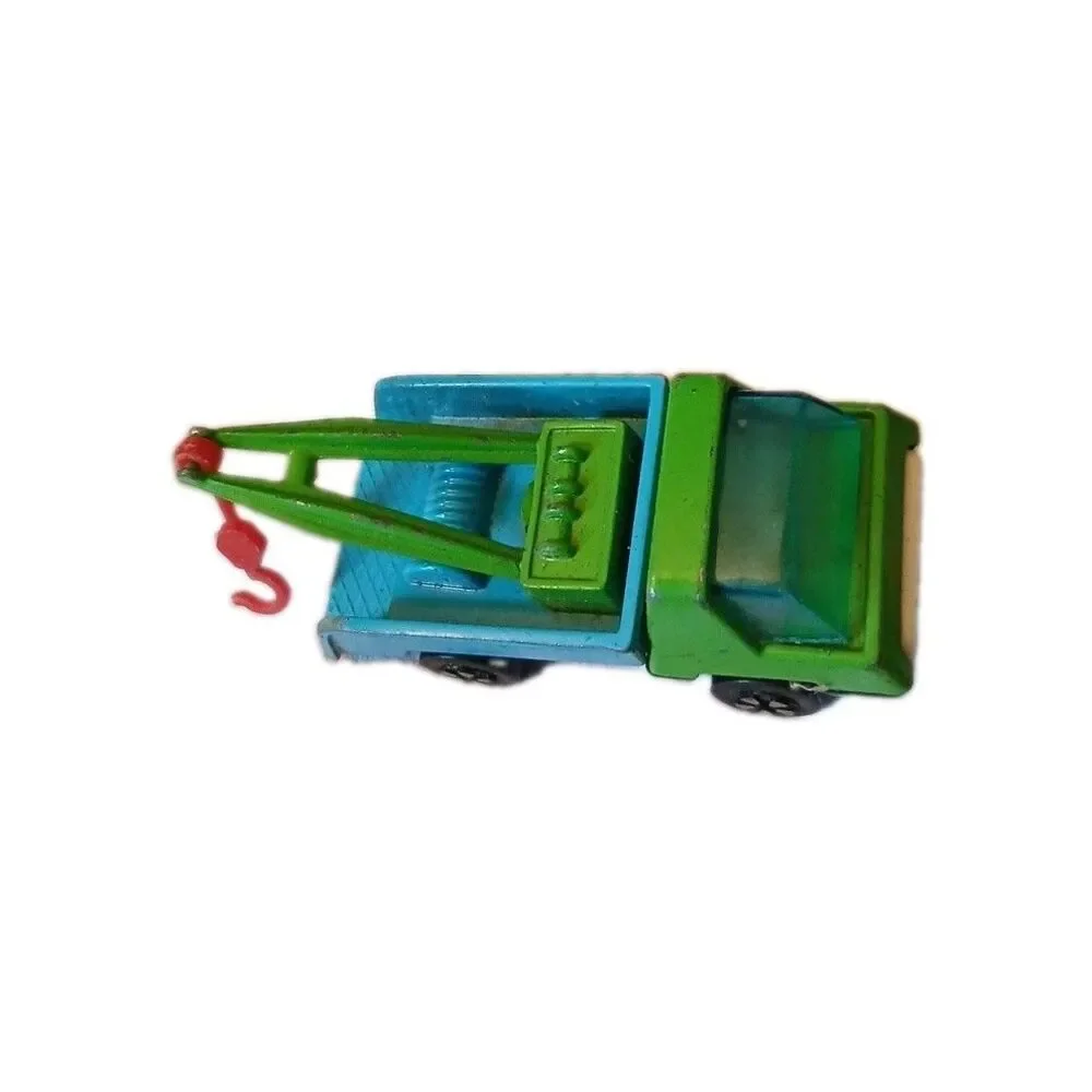 Playart Fastwheel Die Cast Metal Vintage Wrecker Truck Hong Kong 7129 Green Blue